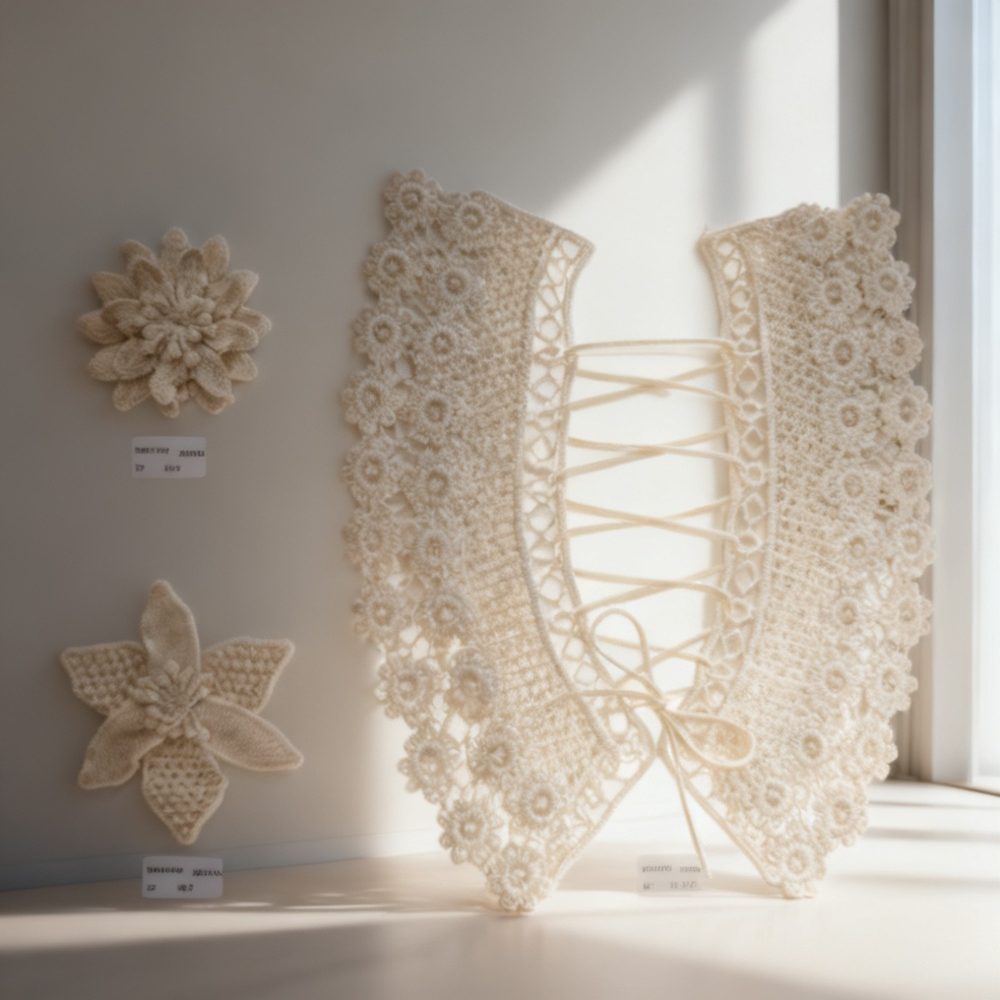 Neckline Panel Lace Applique for Bridal Dress Garment Decoration