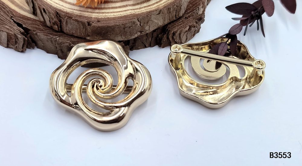 Metal Scarf Buckle Brooch for Scarves and Bags