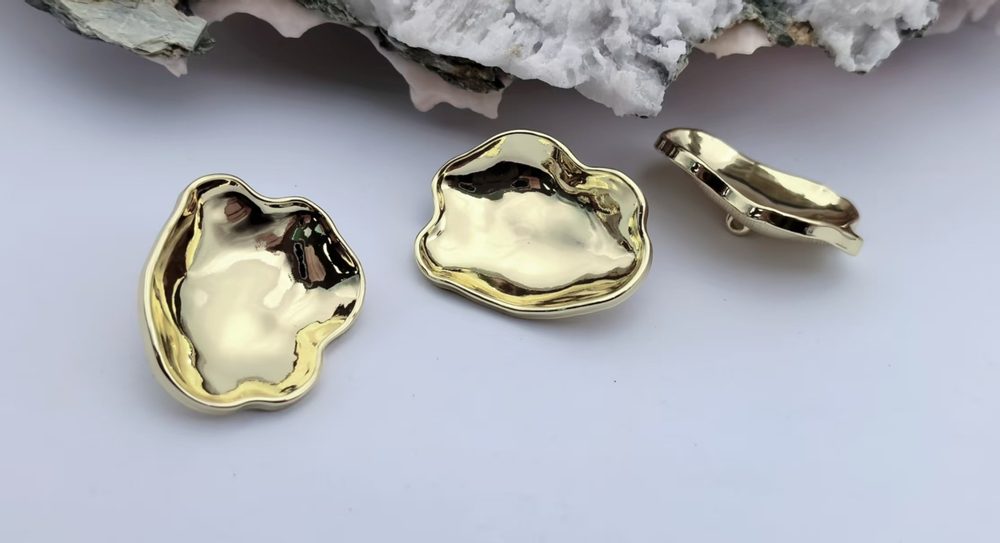 Large Metal Decorative Sew-On Button for Coats & Bags