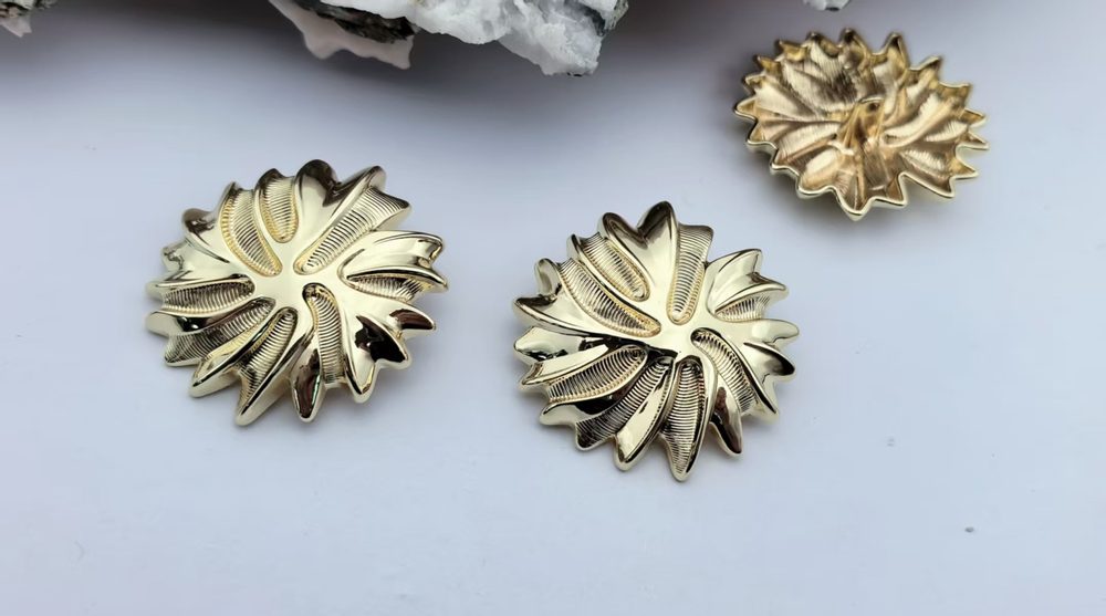 Large Metal Sew-On Button for Coats, Jackets and Bags