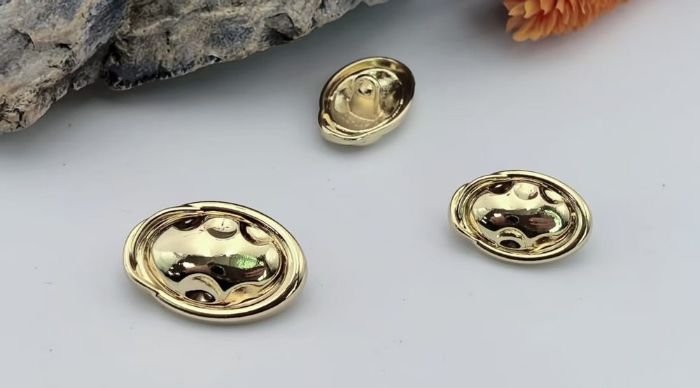Metal Sew-on Buttons in Two Sizes for Coats and Blazers