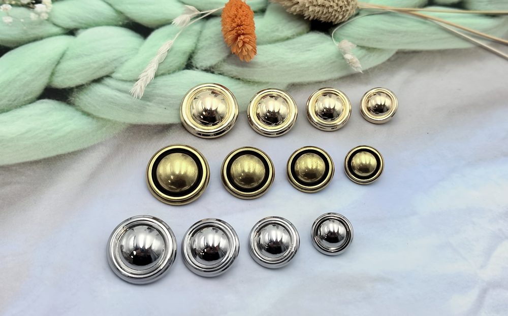 Metal Mushroom Sew-On Buttons for Coats and Knitwear