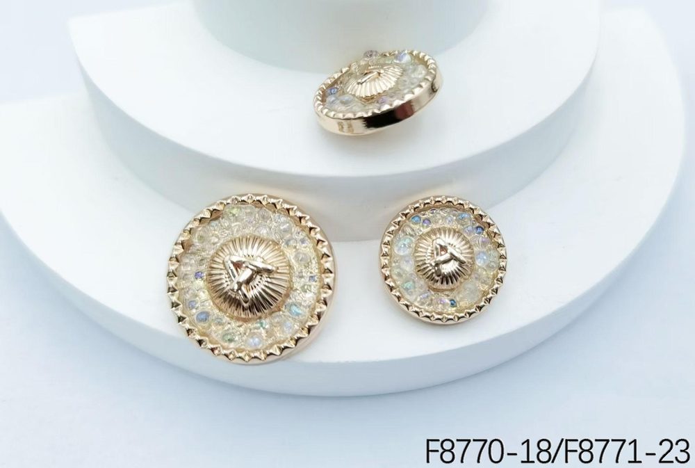 Metal Sew-On Buttons F8770/F8771 for Coats & Suits