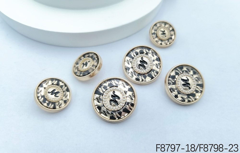Metal Sew-On Buttons F8797/F8798 for Coats and Blazers
