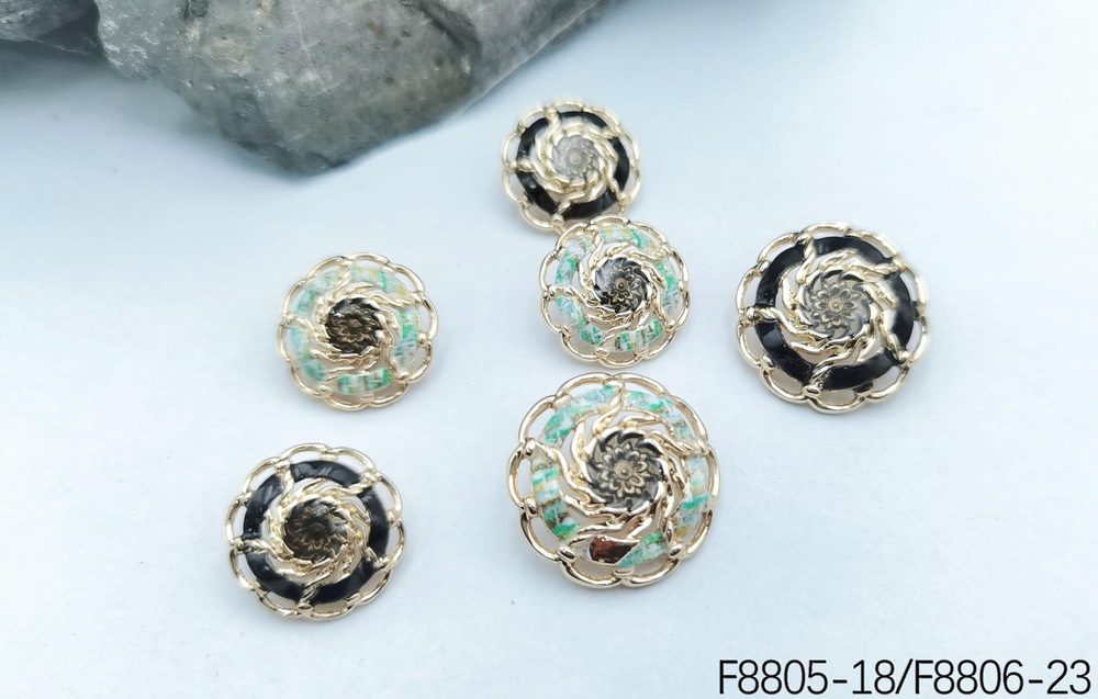 Metal Sew-on Buttons 18mm & 23mm for Coats and Suits