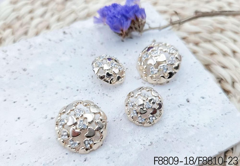 Metal Sew-on Buttons F8809/F8810 for Coats & Suits
