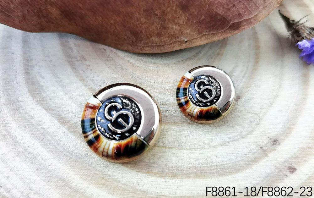 Metal Sew-on Buttons F8861/F8862 in Two Sizes for Coats & Blazers