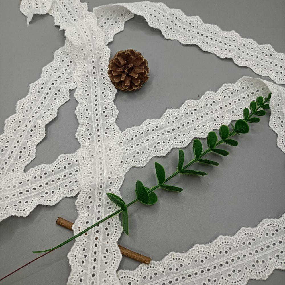 Embroidered Lace Trim for Apparel, Bridal & DIY Crafts