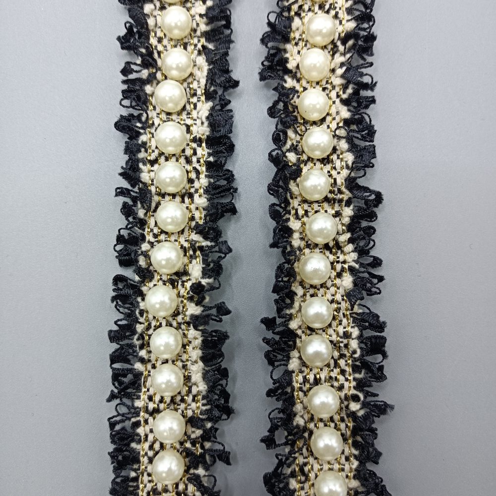 Beaded Trim Embellishment for Garment, Bridal & DIY