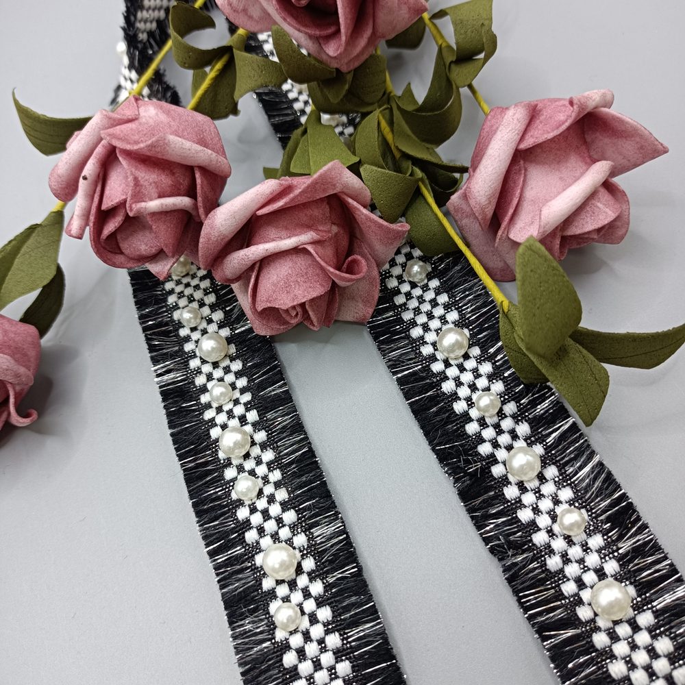Beaded Trim Lace for Wedding Dress Garment DIY Crafts