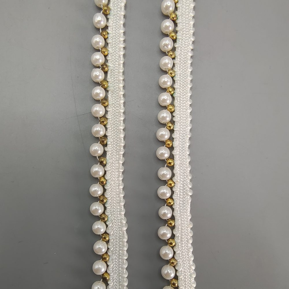 Beaded Trim Lace Applique for Bridal Dress & DIY Sewing