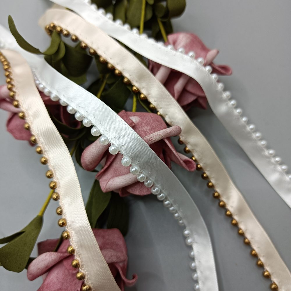 Beaded Trim Lace for Bridal Dresses & DIY Crafts