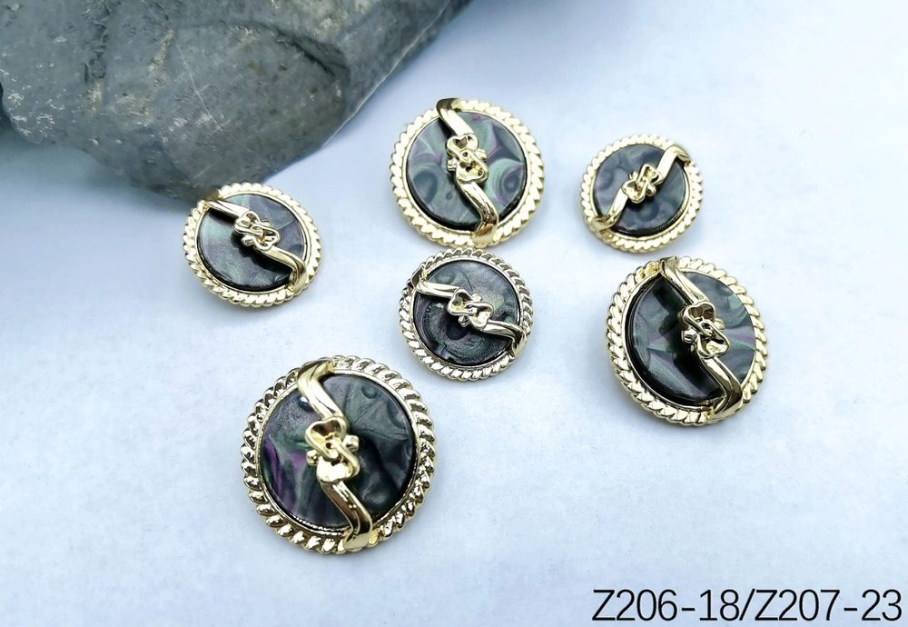 Metal Sew-On Buttons Z206/Z207 for Coats and Suits