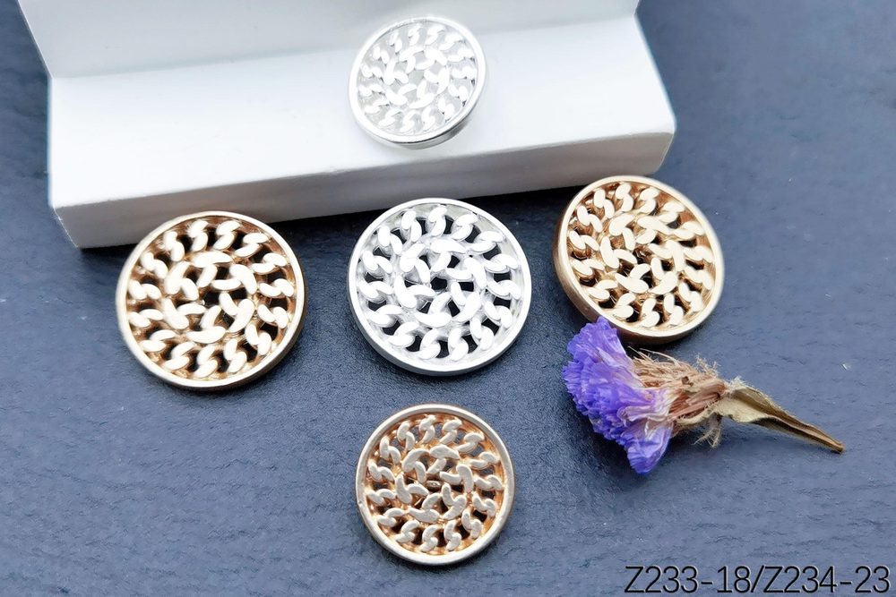 Metal Sew-On Buttons Z233/Z234 for Coats and Jackets