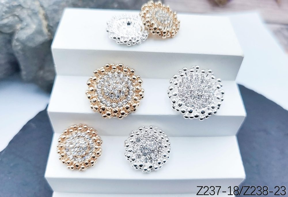 Metal Sew-on Buttons Z237/Z238 for Coats, Suits & Knitwear