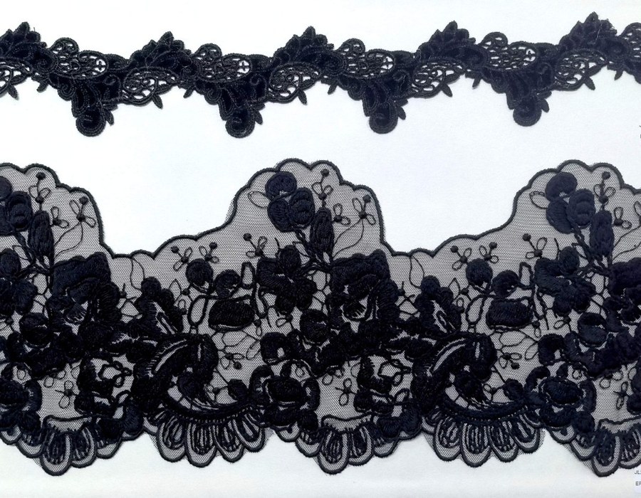 Lace trims and embroidery appliques