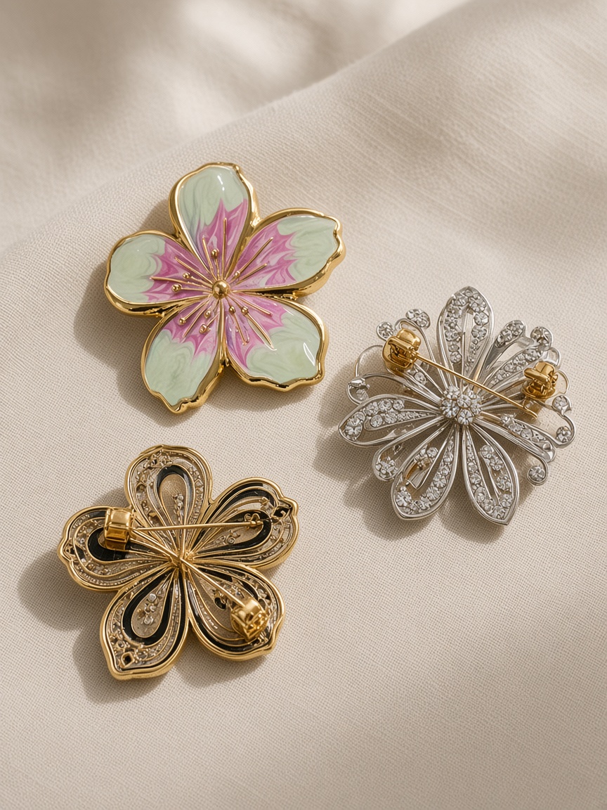 Decorative fashion brooches
