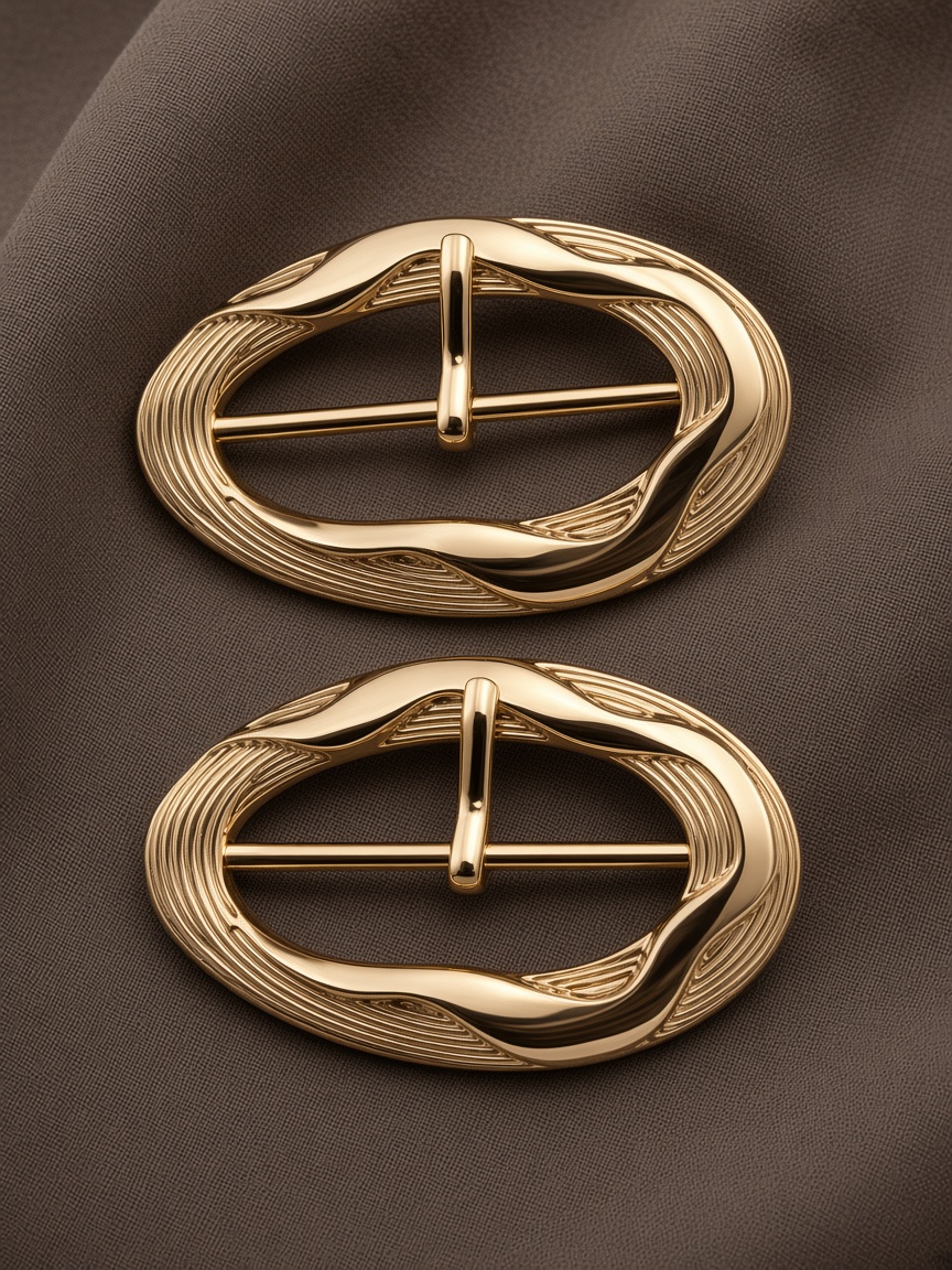 Gold pin buckles