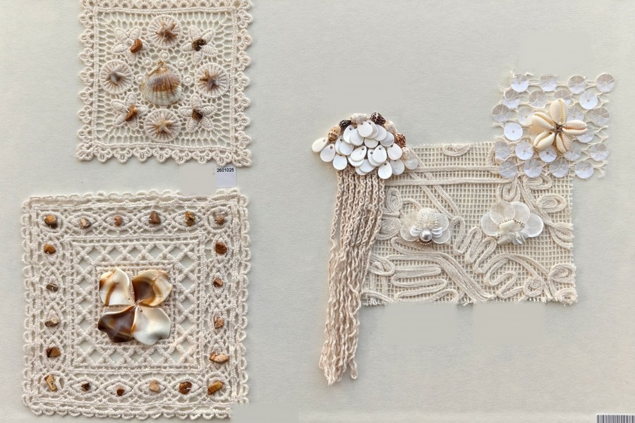 Seashell lace applique board