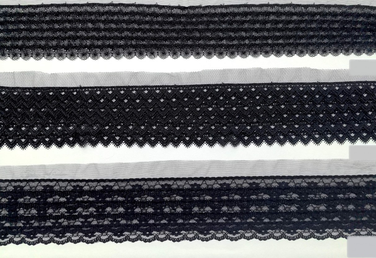 Black Stretch Lace Edgings