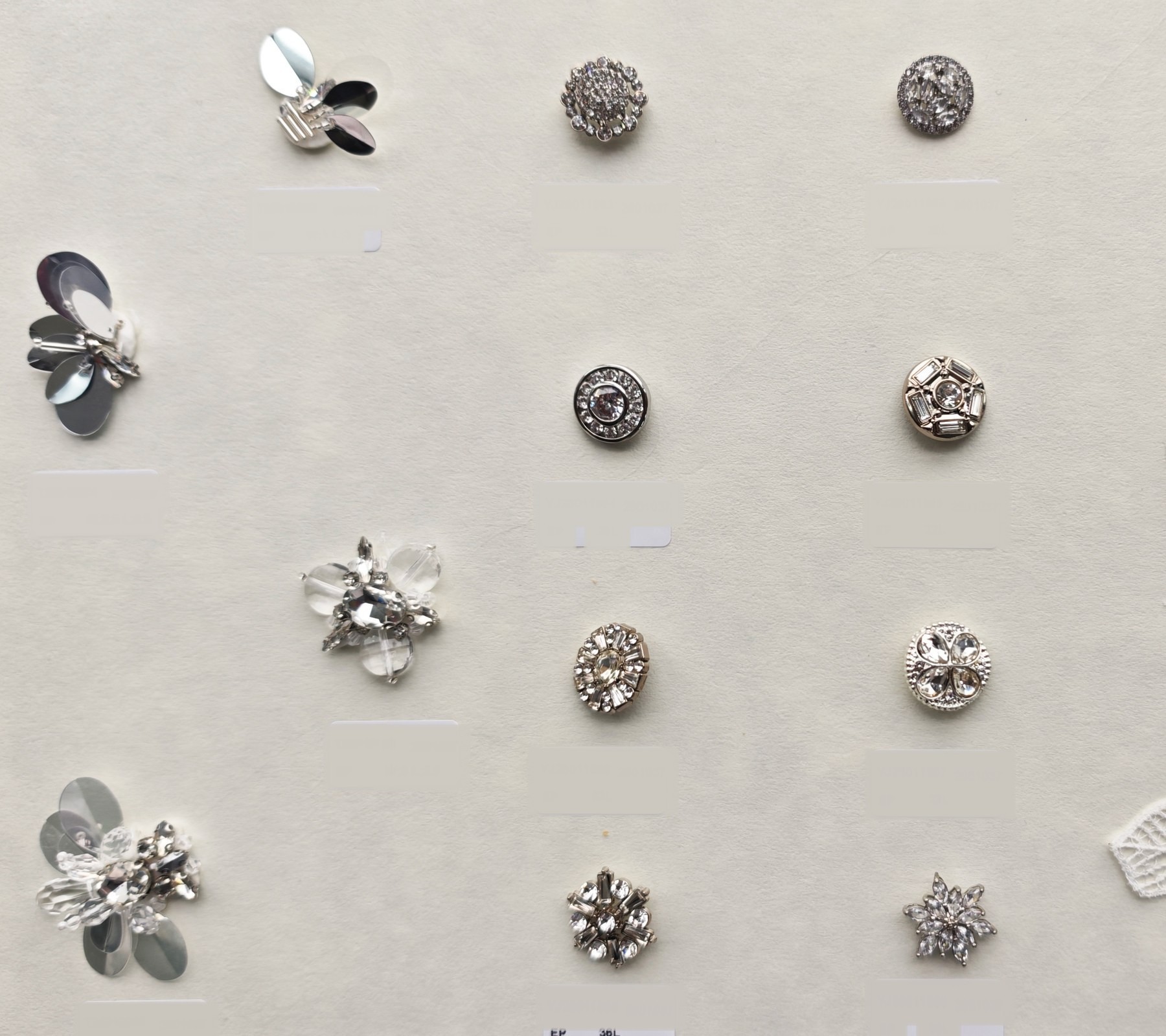 Crystal Metal Sew-on Buttons