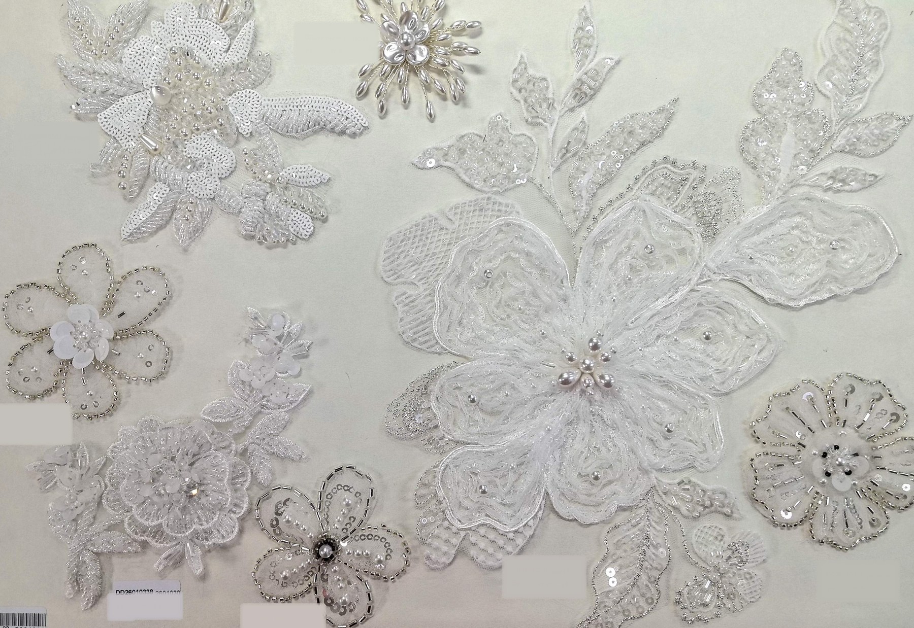 Ivory Bridal Flower Appliques