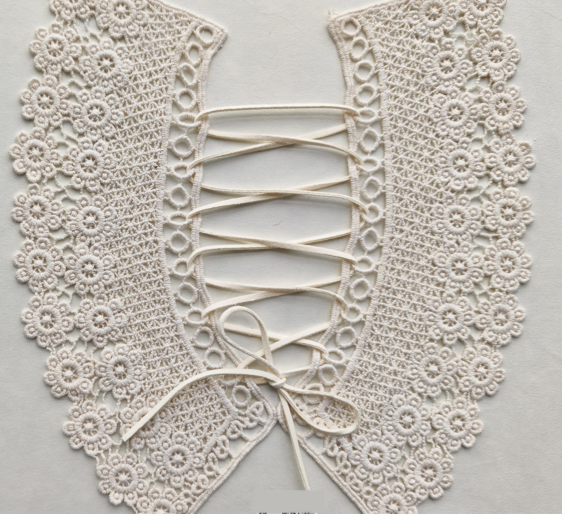 Ivory Crochet Collar Panel