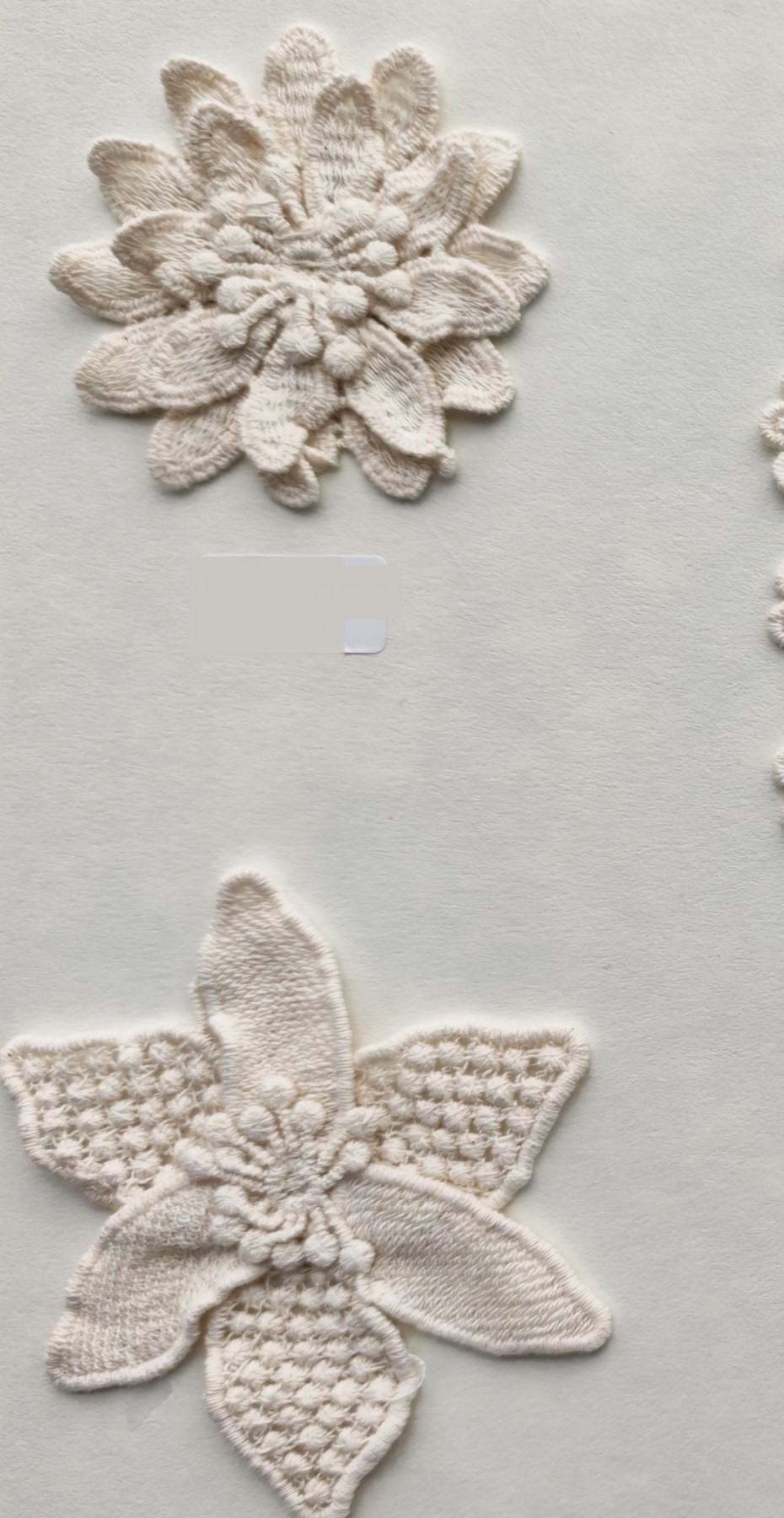 Ivory Crochet Flower Motifs