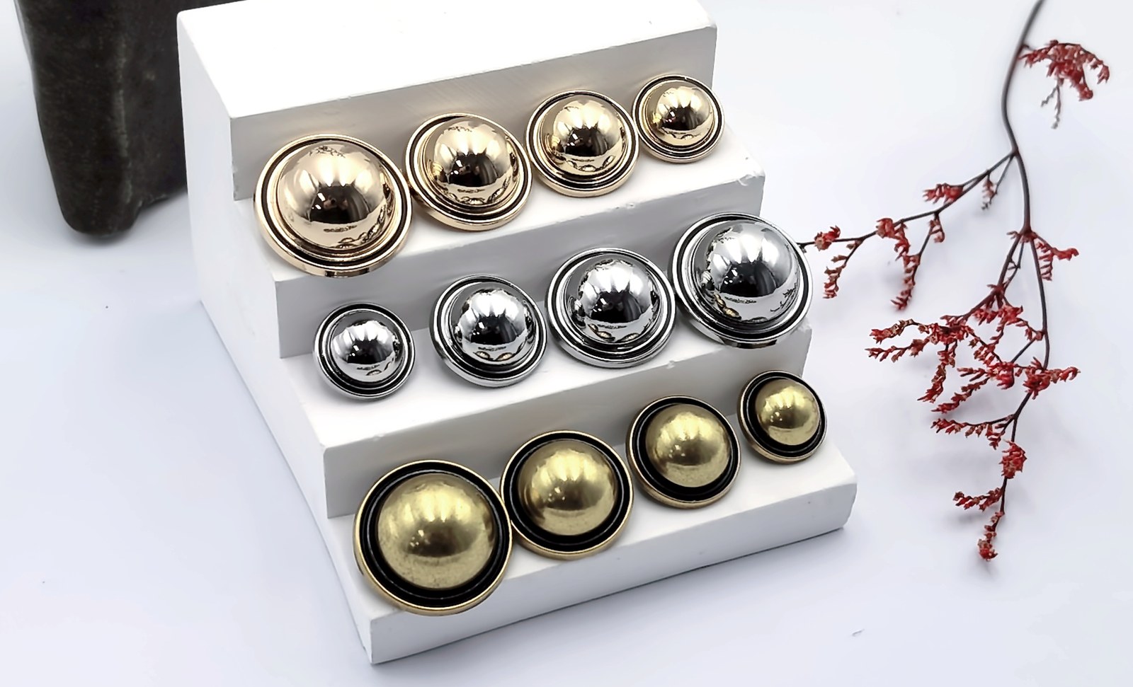 Mushroom Sew-on Button F80349-23/F80348-20/F80347-18/F80346-15