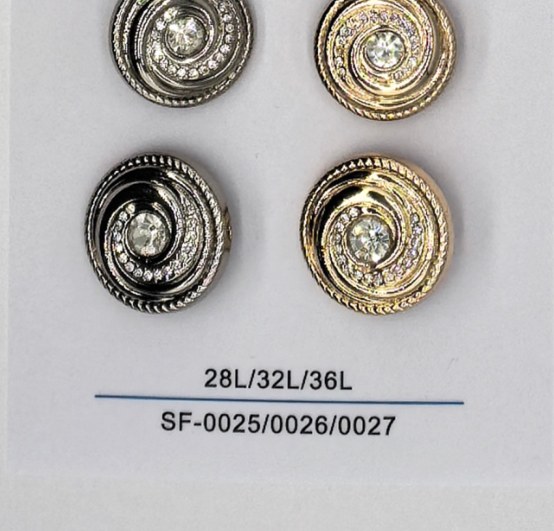 Sew-on Button SF-00255/00266/00277 (28L/32L/36L)