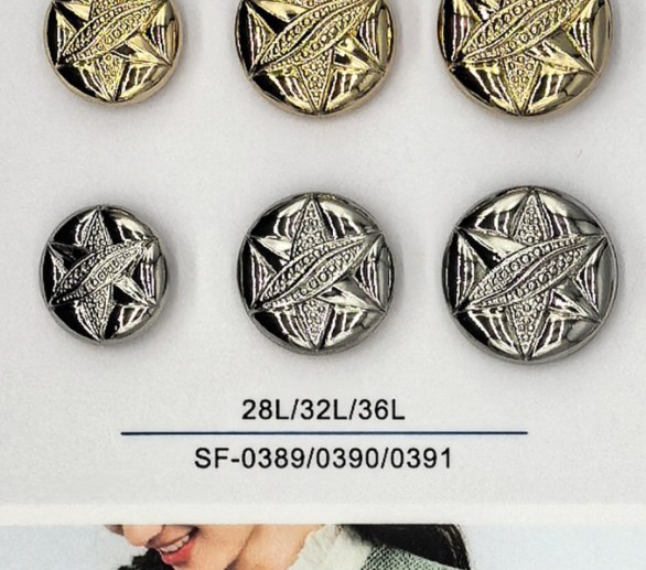 Sew-on Button SF-03899/03900/03911 (28L/32L/36L)