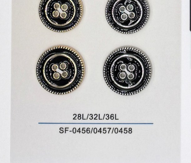 Sew-on Button SF-04566/04577/04588 (28L/32L/36L)