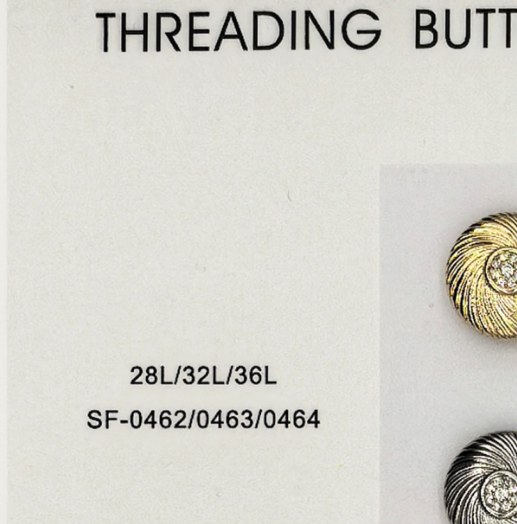 Sew-on Button SF-04622/04633/04644 (28L/32L/36L)