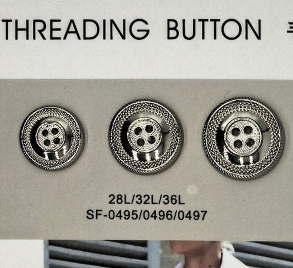 Sew-on Button SF-04955/04966/04977 (28L/32L/36L)