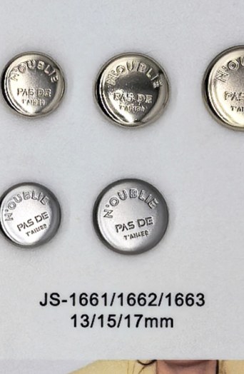 Snap Fastener JS-16611/16622/16633 (13/15/17mm)