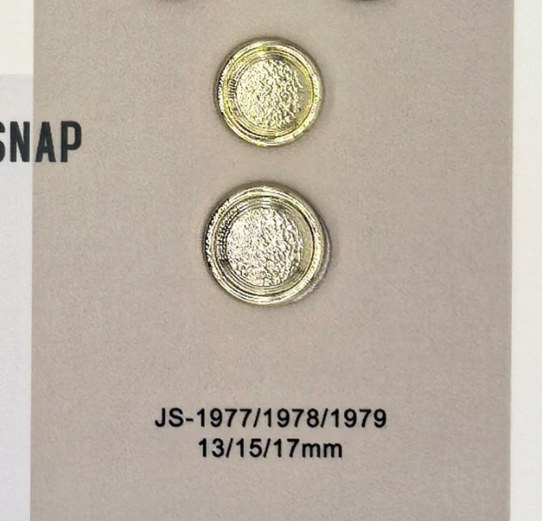 Snap Fastener JS-19777/19788/19799 (13/15/17mm)