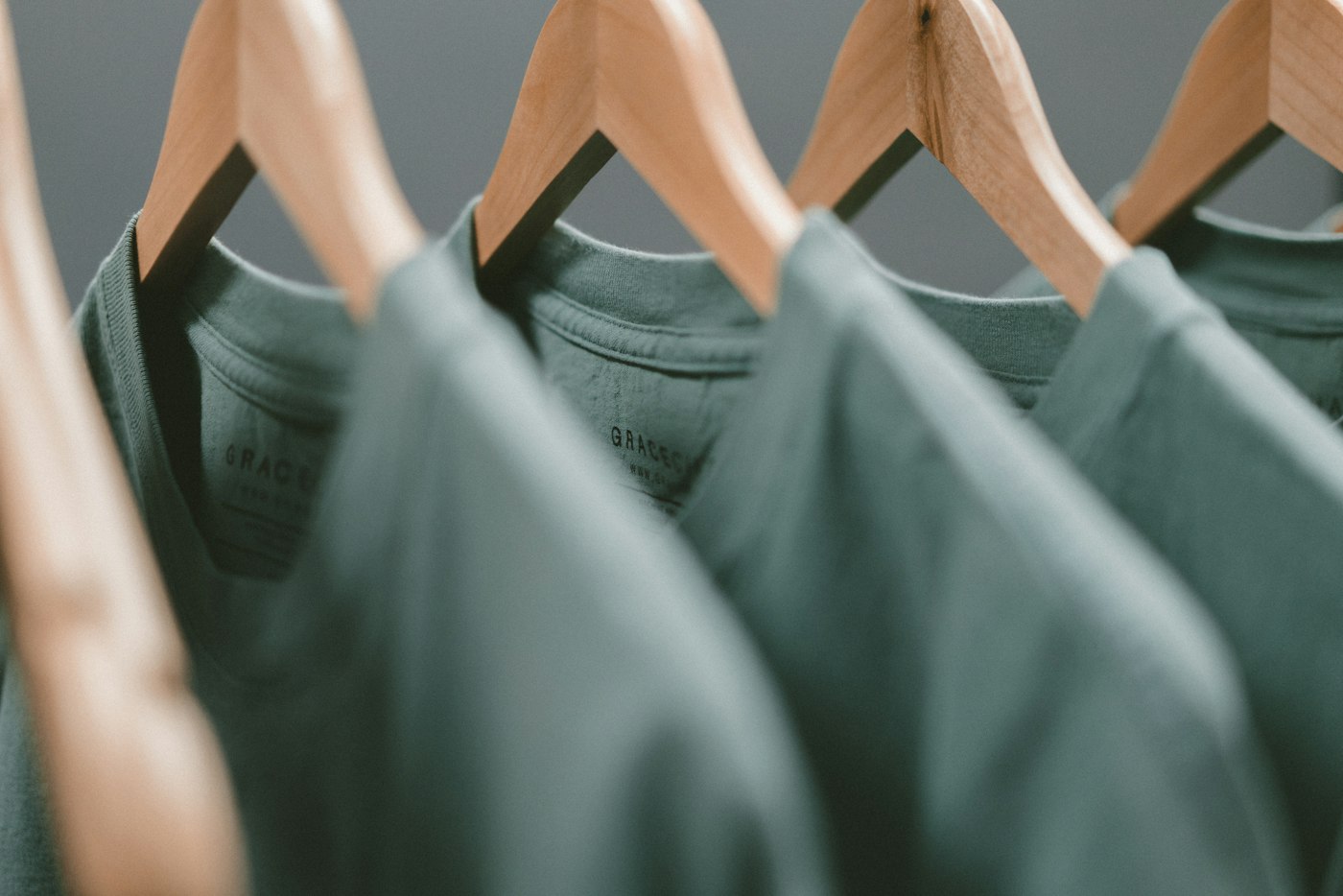 Folded apparel textiles showing layers